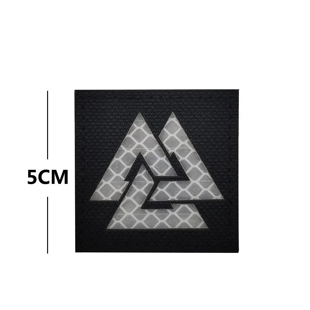 Valknut parche Velcro reflectante infrarrojo – insignia táctica vikingo