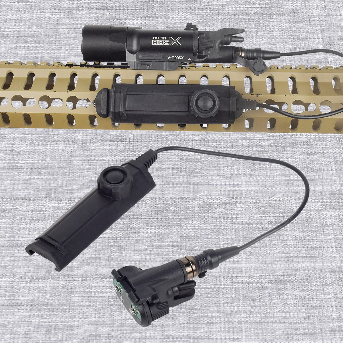 Interruptor táctico SureFire X300 X400 en riel Picatinny