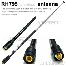 RH795 SMA-F/M antena telescópica banda ancha para escáner