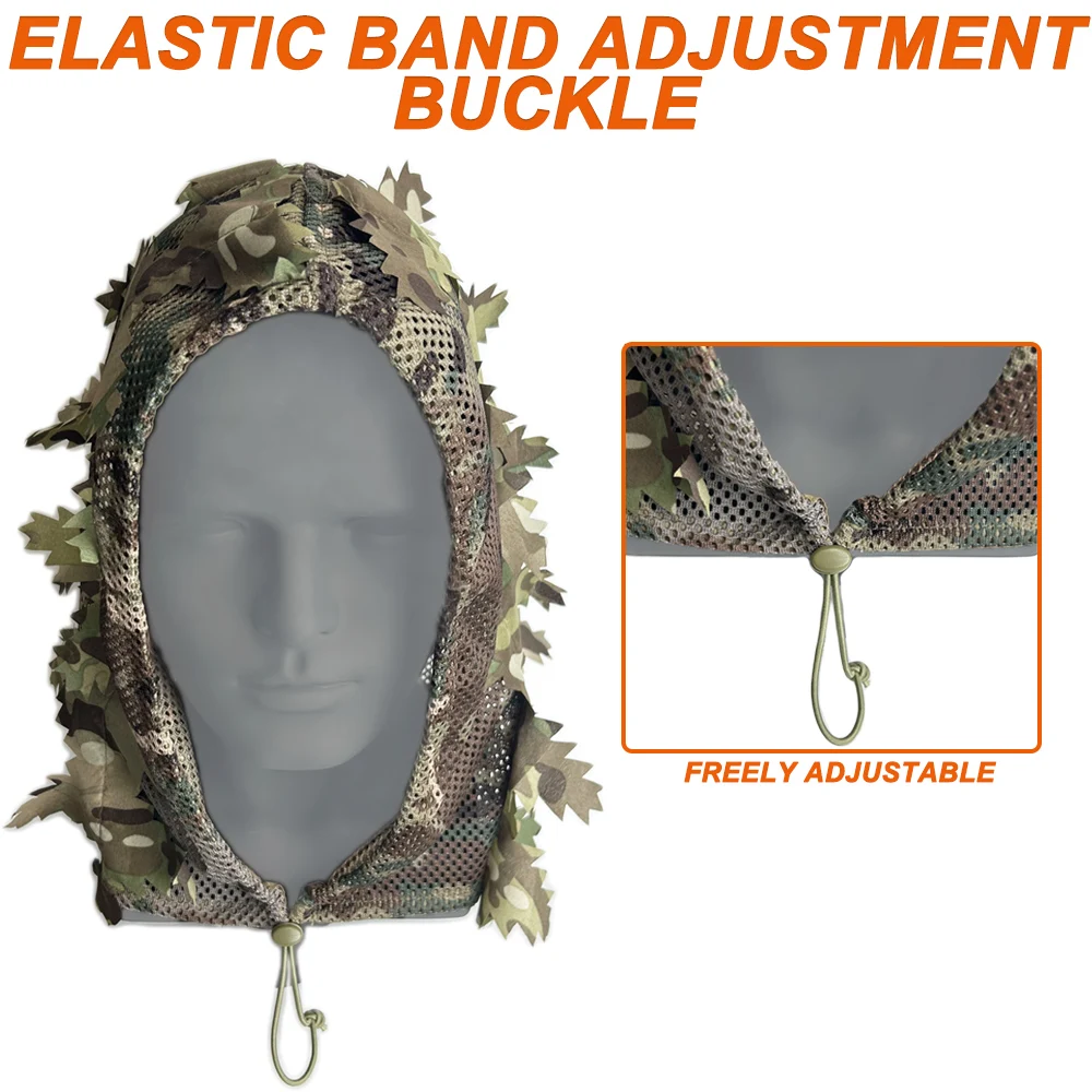 Gorra táctica camuflaje 3D de malla transpirable para airsoft - imagen 4