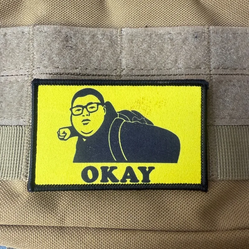 Parche táctico OKAY con gancho y bucle, moral hombre gafas divertido