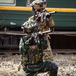 Traje camuflaje táctico de algodón infantil, manga larga de disfraz