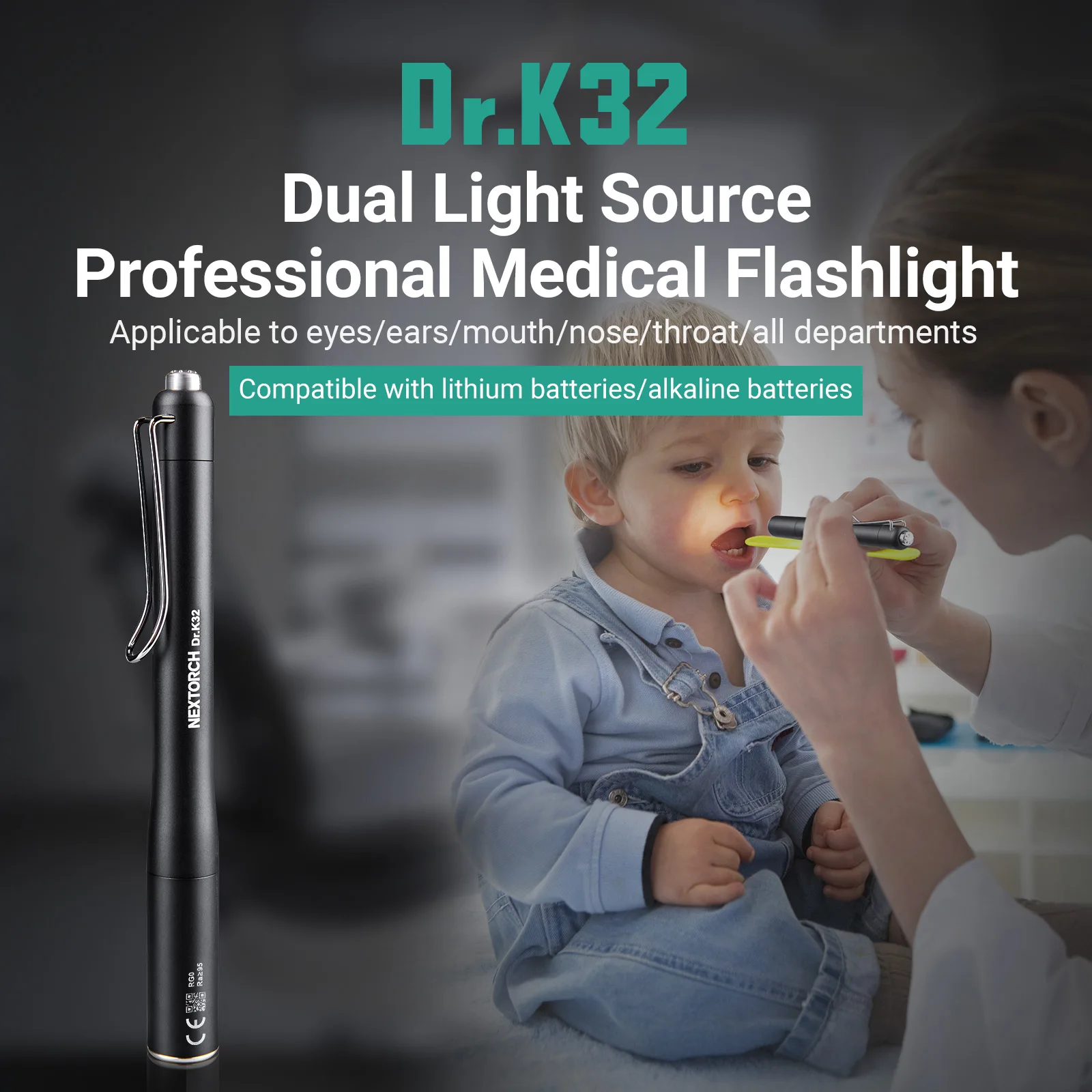 Linterna NEXTORCH Dr. K32 en uso clínico