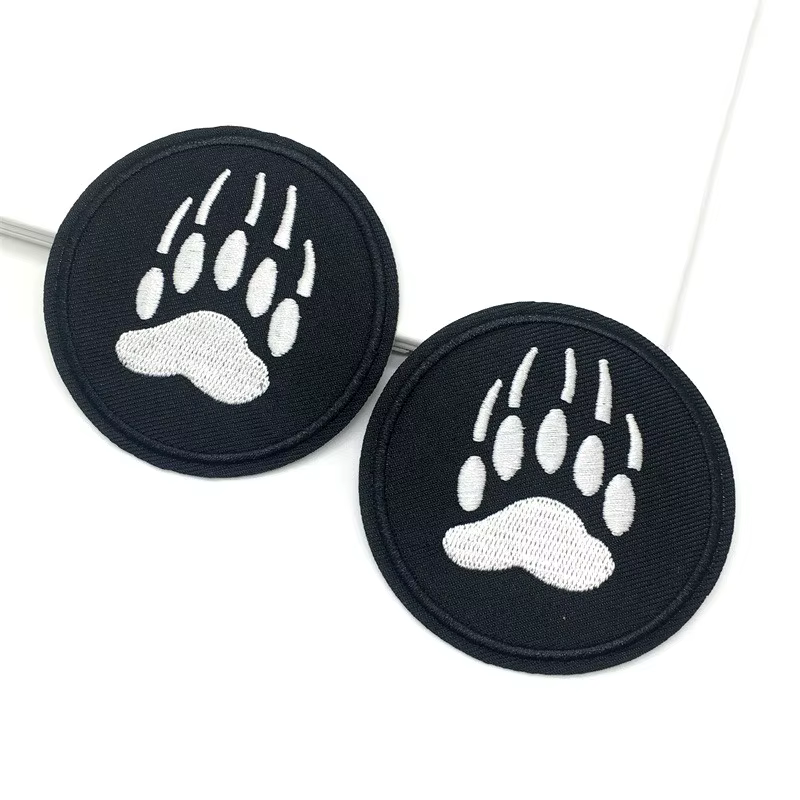 Parches bordados con Velcro – huella de perro dibujo animado