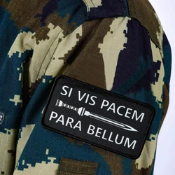 Parche táctico militar SI VIS PACEM PARA BELLUM gancho y bucle