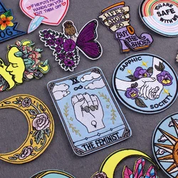 Parche bordado tarot feminista para chaleco o mochila