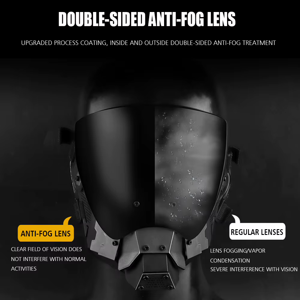 Máscara táctica Airsoft con protección facial antiniebla - imagen 4