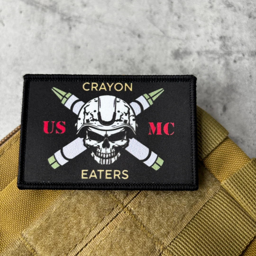 Parche táctico meme militar Crayon Eaters con gancho y bucle - imagen 4