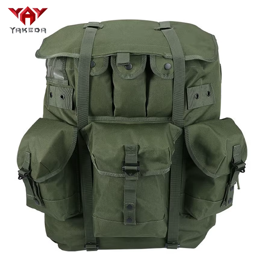 Mochila táctica verde oliva gran capacidad con bastidor metálico
