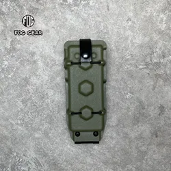 Funda táctica MOLLE Kydex UV5R con bolsa almacenamiento abierta