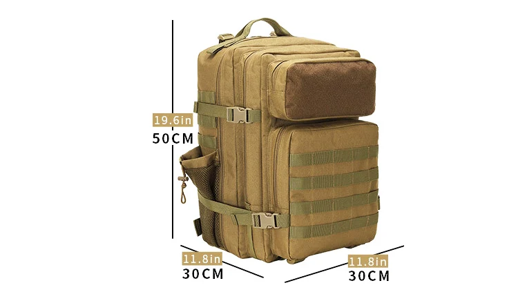 Vista de la mochila para camping y senderismo