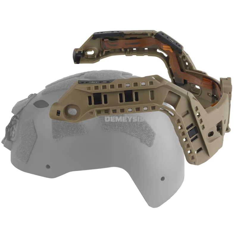 Casco táctico CS Airsoft de corte súper alto con riel lateral - imagen 5