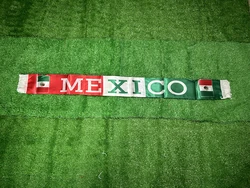 Bufanda outdoor México satén doble cara con borlas, fútbol y eventos