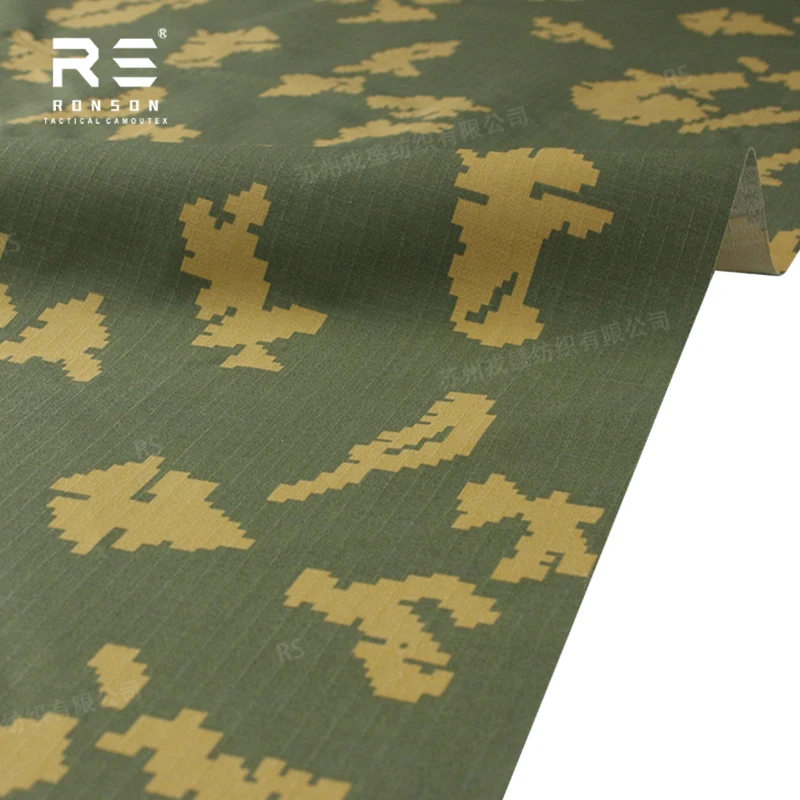Tela NYCO ripstop camuflaje floral amarillo para uniformes tácticos - imagen 2