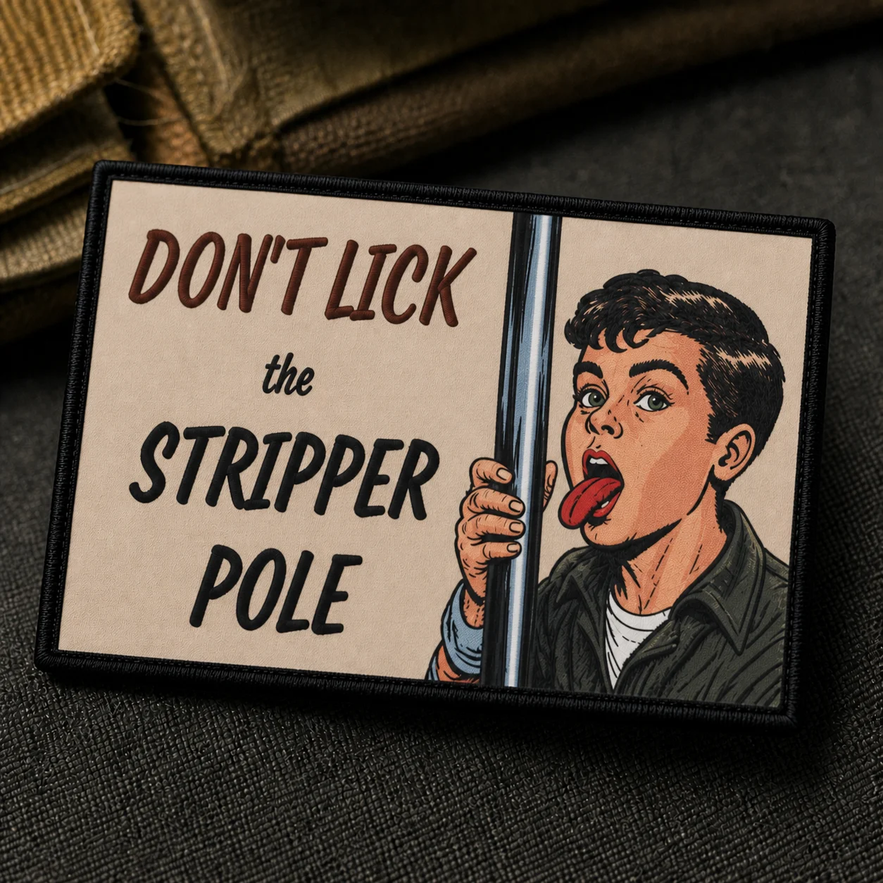 Parche táctico velcro humor vintage No lames el poste para airsoft - imagen 4