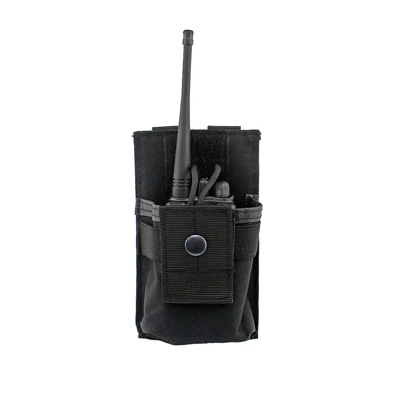 Funda táctica MOLLE para walkie talkie con riñonera caza - imagen 3