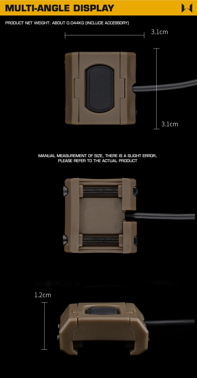 Detalle del interruptor remoto MOD Pro Line