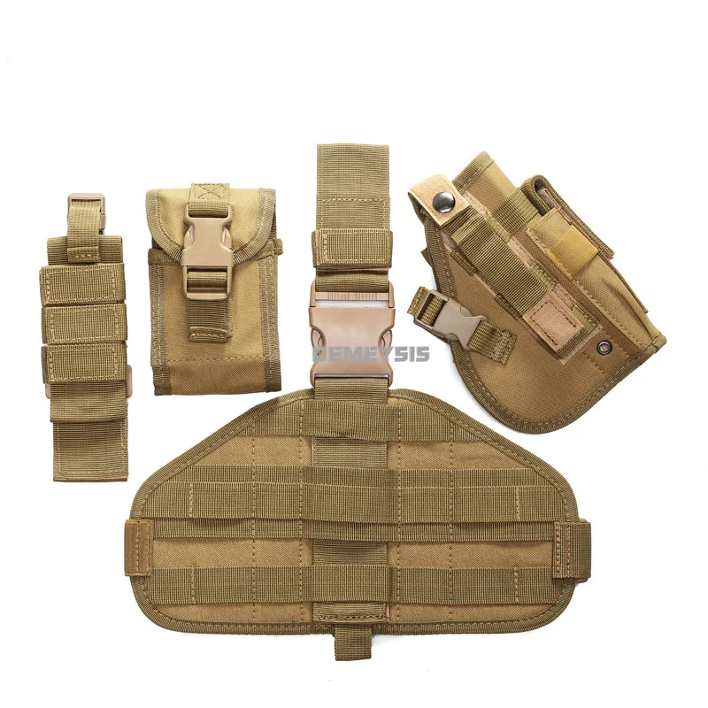 Funda táctica de muslo universal ajustable para pistola y cargadores - imagen 2