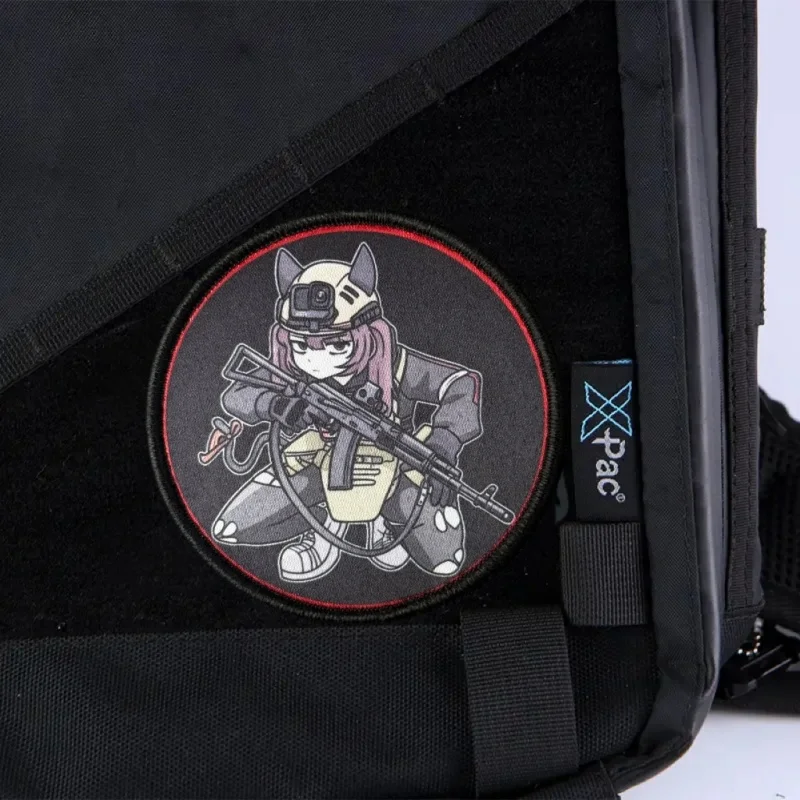 Parche de moral anime chica gato con velcro para mochila y ropa - imagen 2