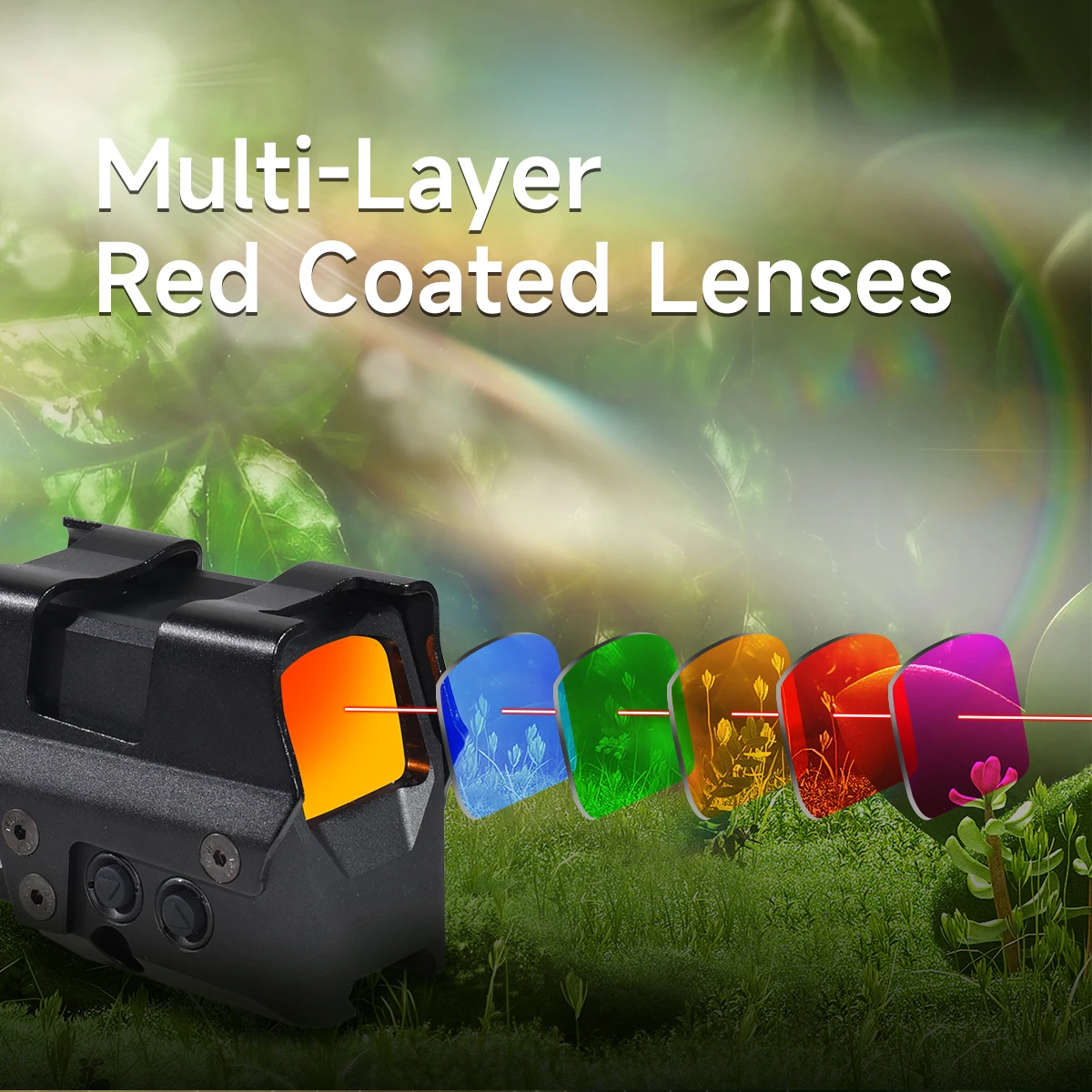 Mira réflex punto rojo solar 8T táctica compacta para rifle riel 20mm - imagen 5