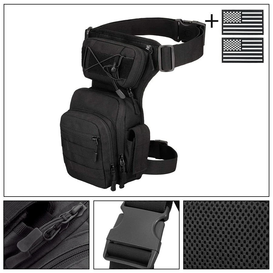 Bolsa de pierna táctica MOLLE ajustable nailon ripstop herramientas - imagen 3