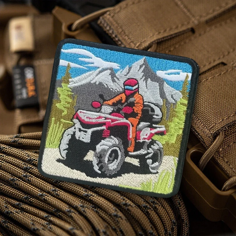 Parche táctico Super Quad Bike vista frontal
