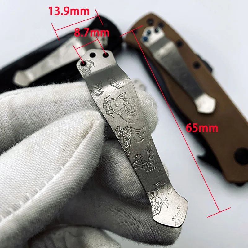 Emerson CQC Commander clip de bolsillo titanio Koi Steel Seal - imagen 3