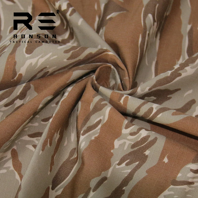 Tela táctica Ripstop camuflaje tigre desierto azul para uniforme - imagen 3