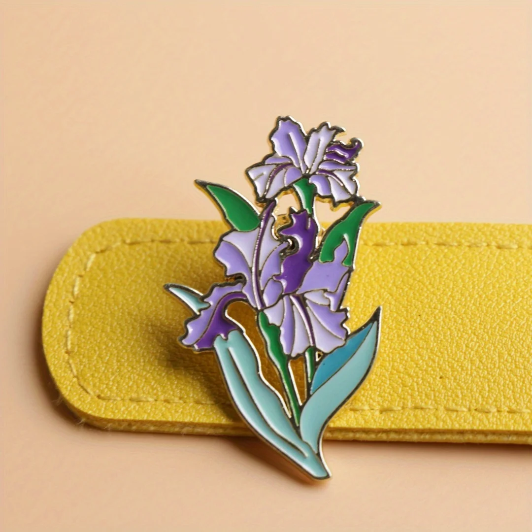 Pin esmaltado flores para solapa y mochila, regalo de amigos
