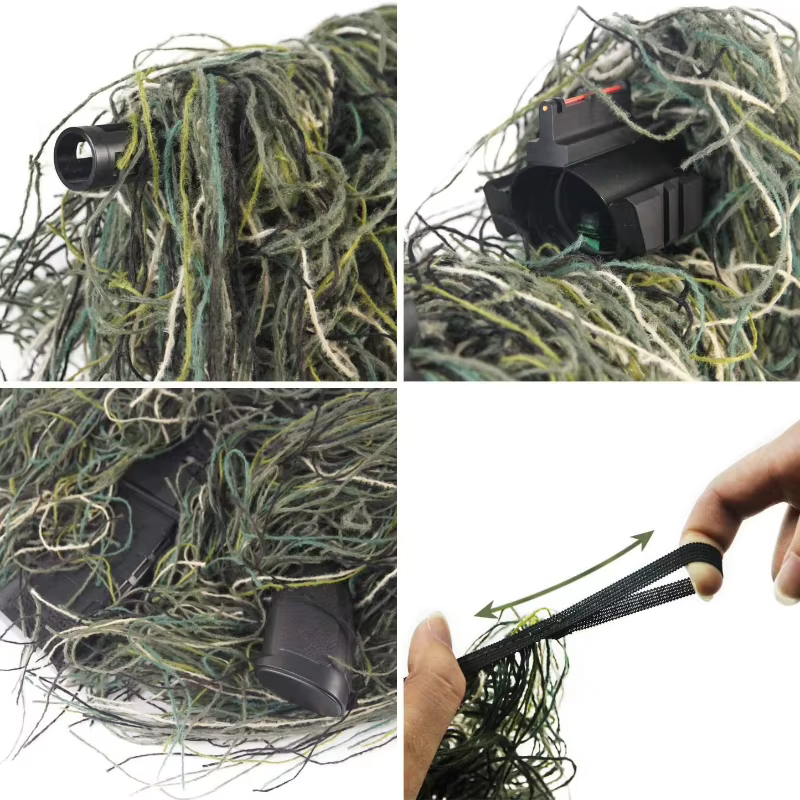 Traje Ghillie hierba para caza y paintball con funda pistola - imagen 2