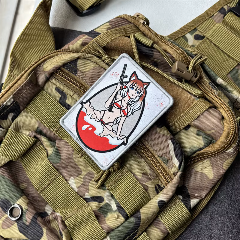 Parche táctico diseño mujer para insignia de moral Velcro - imagen 3