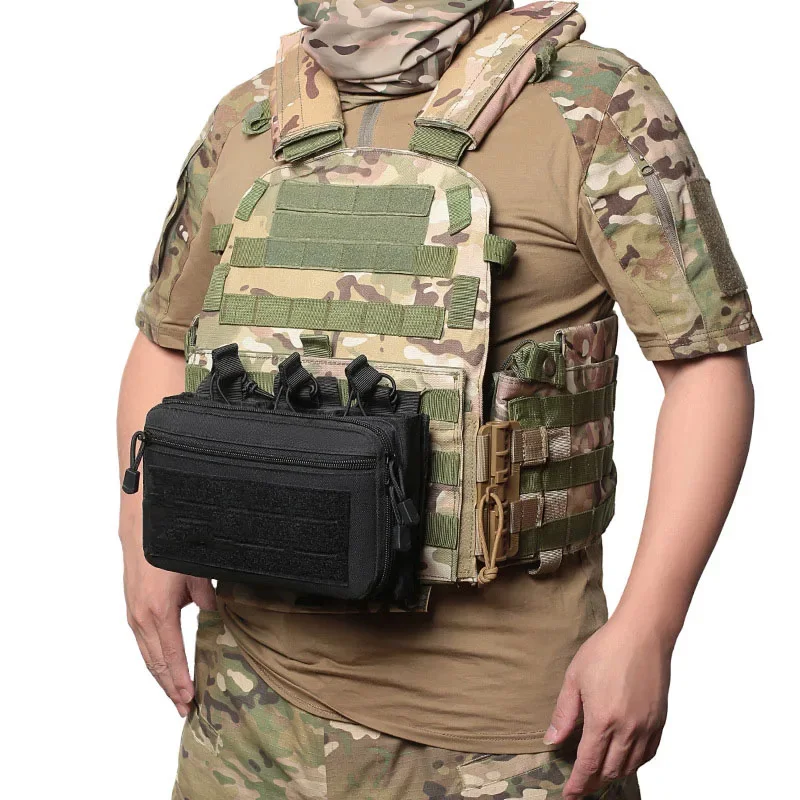 Bolsa táctica MOLLE multiusos con cierre horizontal para camping