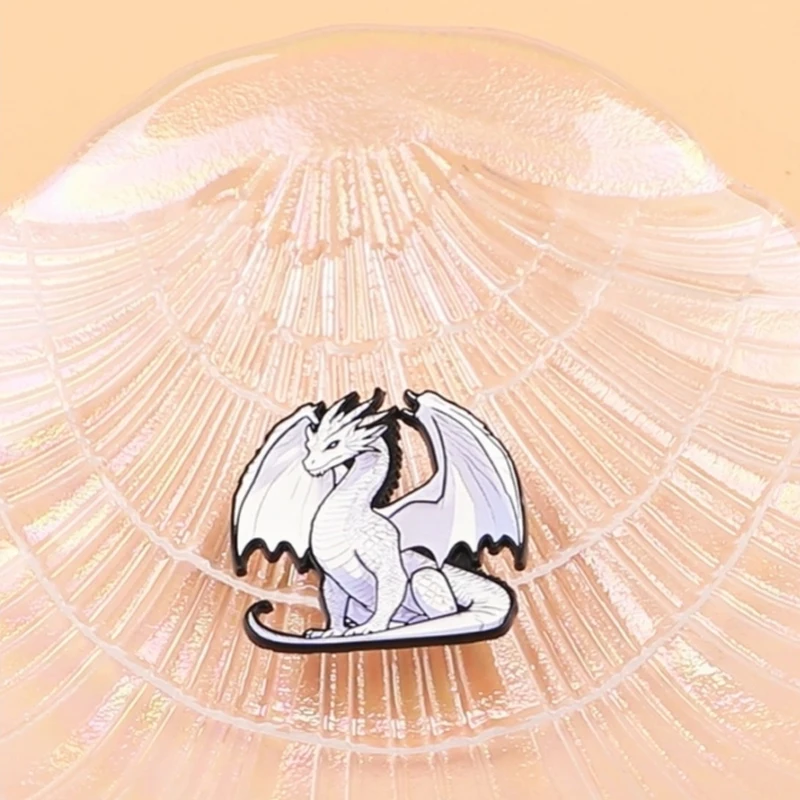 Pin esmaltado dragón para solapa táctica, alfiler metal mujer - imagen 5