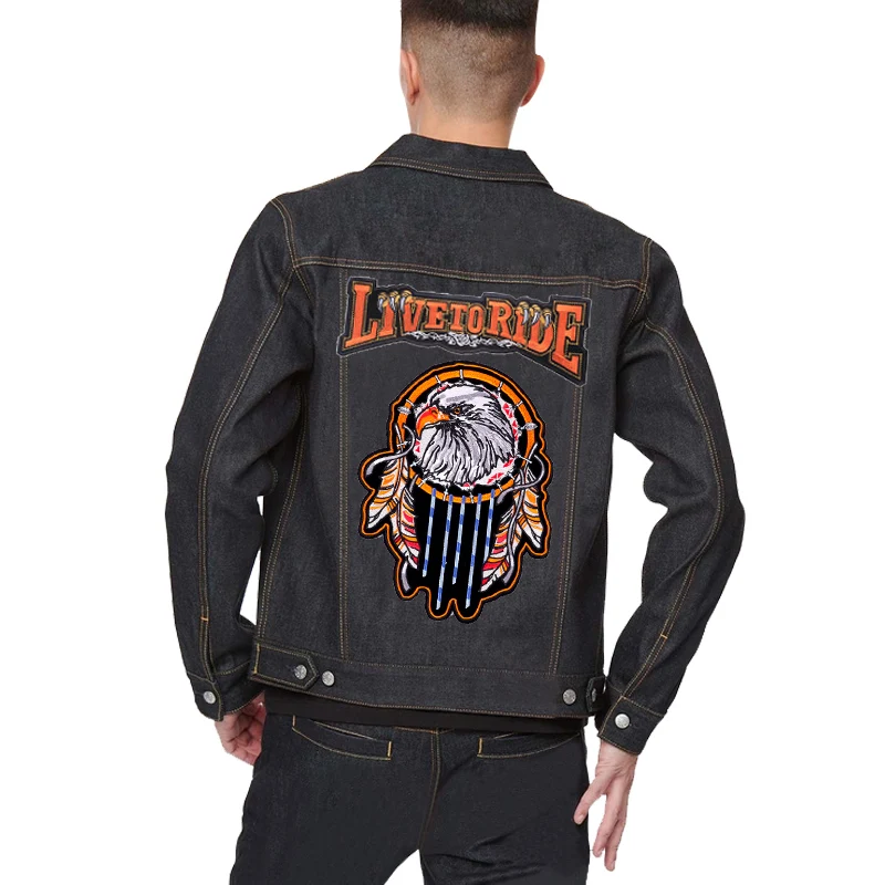 Acabado vintage desgastado del parche calavera punk