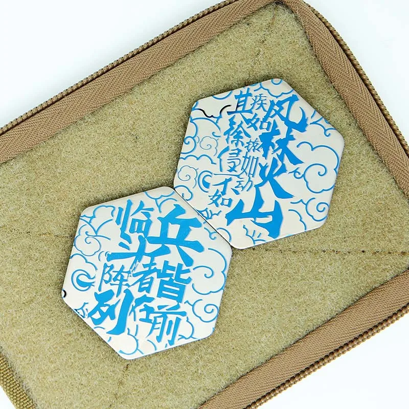 Furinkazan – Parche metálico hexagonal táctico MOLLE