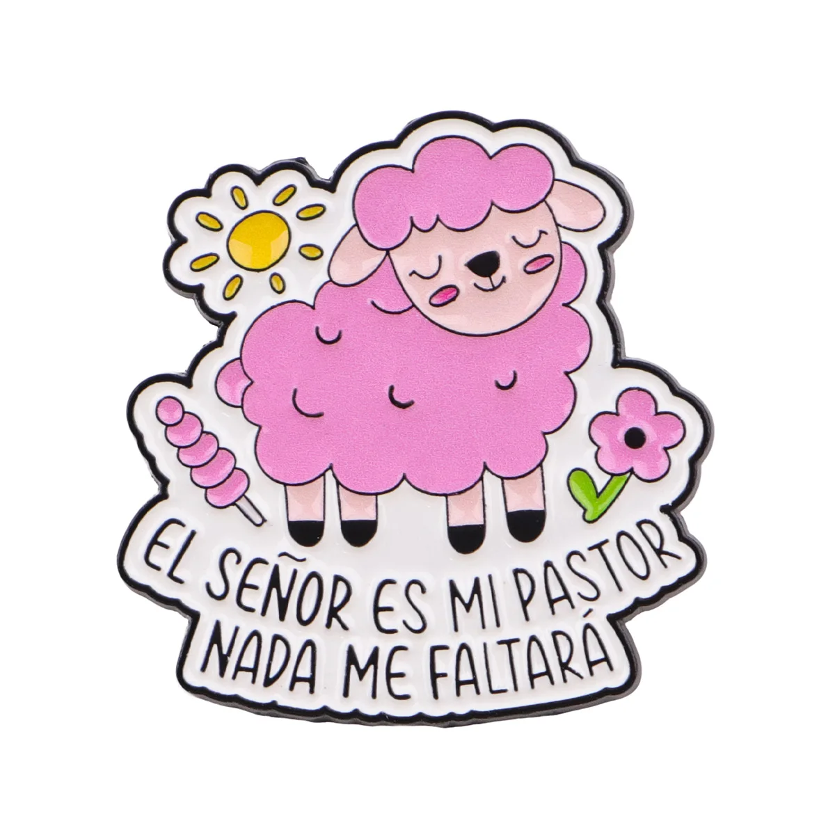 Insignia para chaquetas y mochilas con oveja rosa