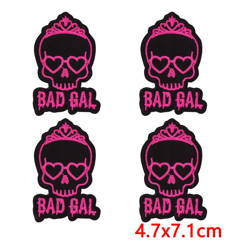 Parche termoadhesivo bordado rosa dulce – para decorar ropa y bolsos - imagen 5