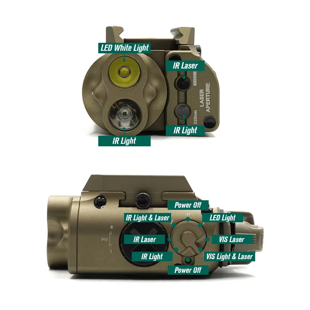 FMA XVL2 IRC Luz Táctica Infrarroja con Láser Rojo para Caza y Defensa - imagen 5