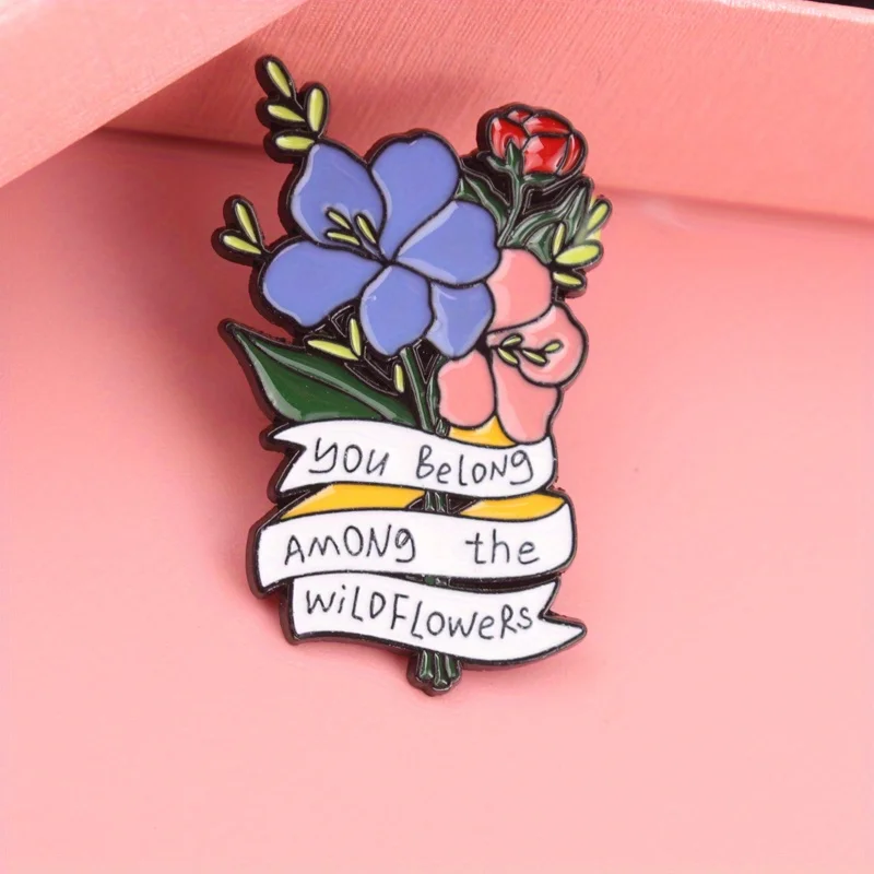 Pin botánico salvaje con diseño floral y tipografía afirmativa - imagen 5