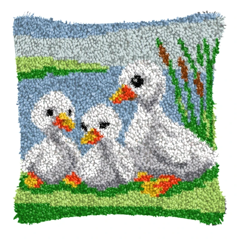 Kit de ganchillo para alfombra y cojín con dibujo infantil - imagen 3