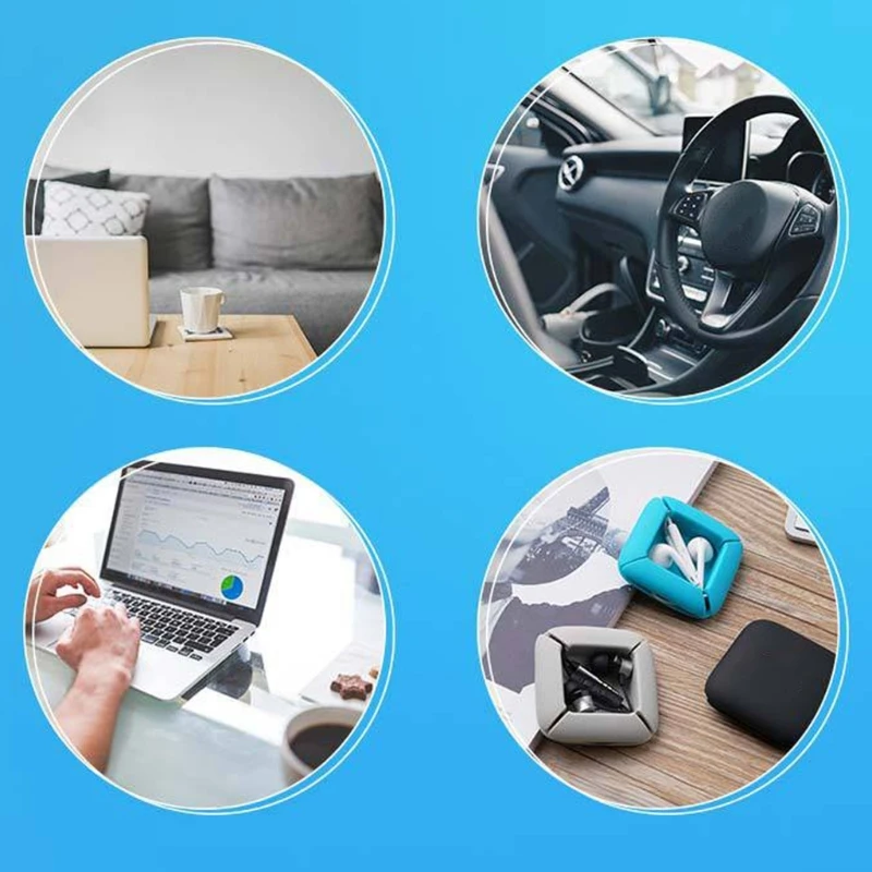 Organizador cables silicona blanda viaje – Funda auriculares - imagen 4