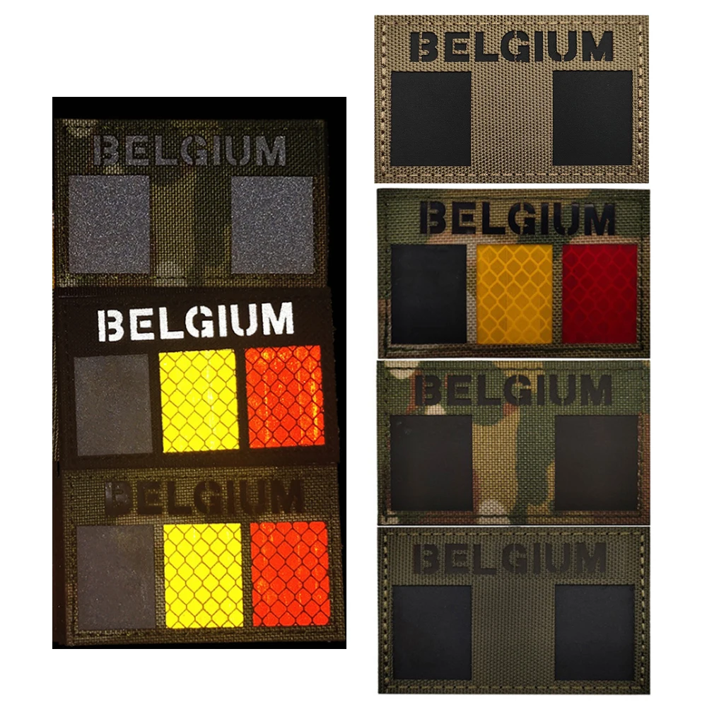 Parches bordados Bélgica reflectantes infrarrojos PVC y goma - imagen 2