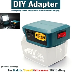 Adaptador batería Li-ion Makita Milwaukee XT60 USB-C bidireccional