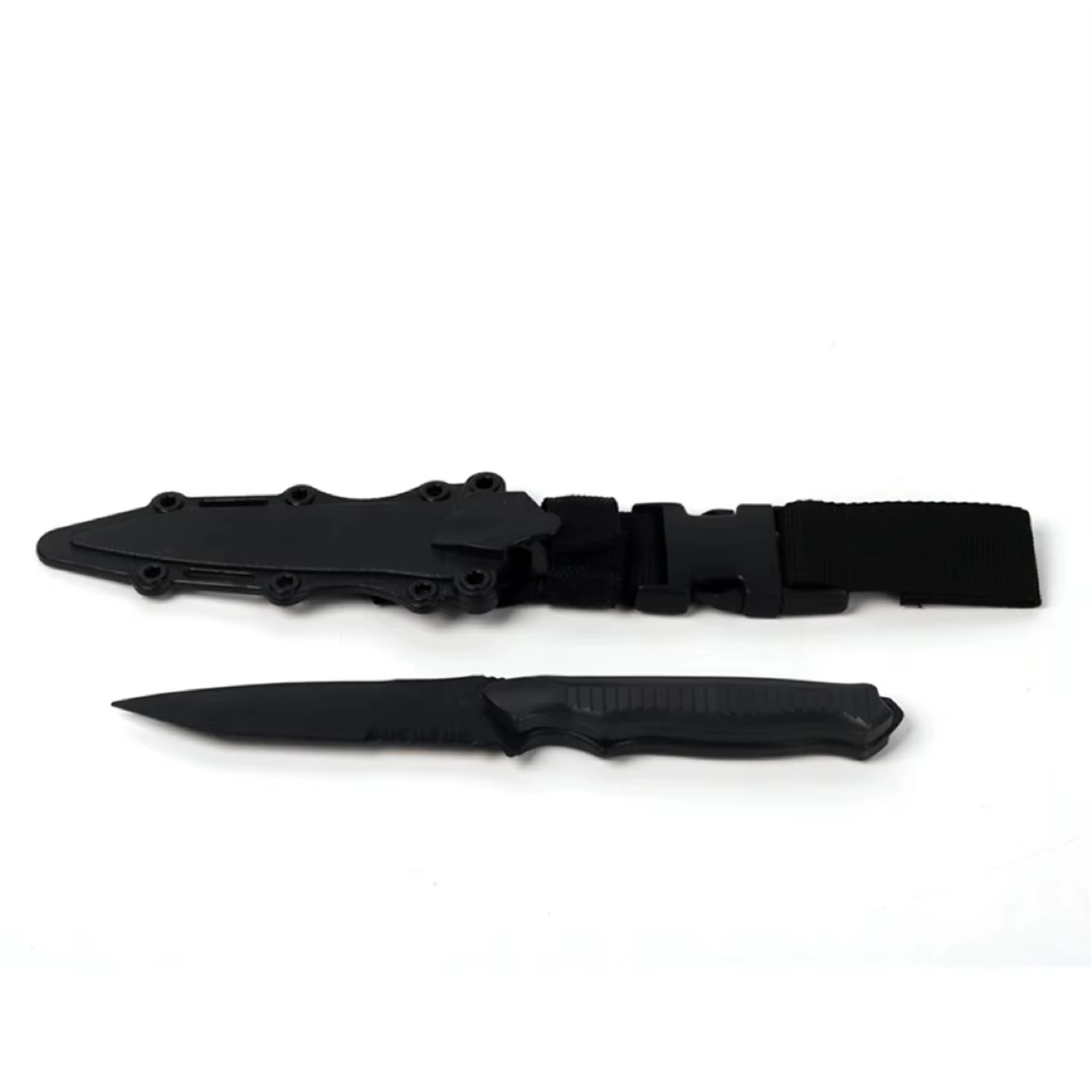 Cuchillo táctico de entrenamiento en goma con funda