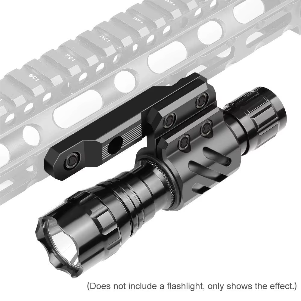 Soporte linterna táctico Offset riel Picatinny – Anillo M-Lock - imagen 3