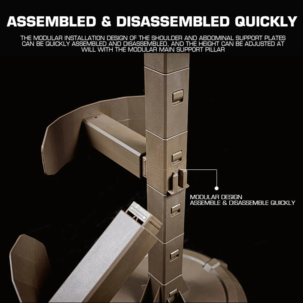 Soporte portaplacas táctico ajustable para chaleco airsoft - imagen 2