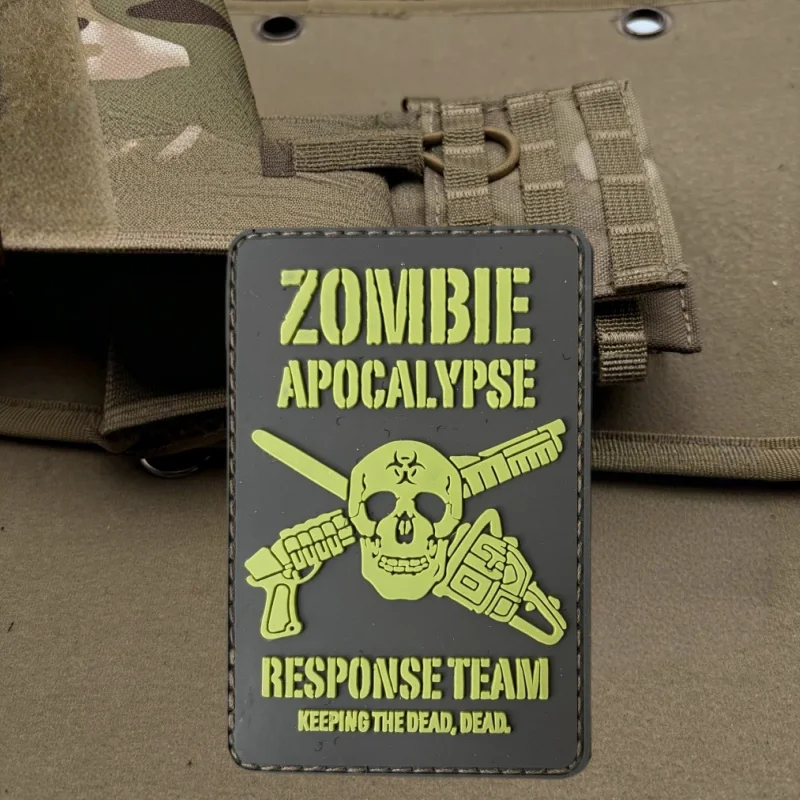 Parche PVC apocalipsis zombi – Insignia moral con gancho y bucle - imagen 4