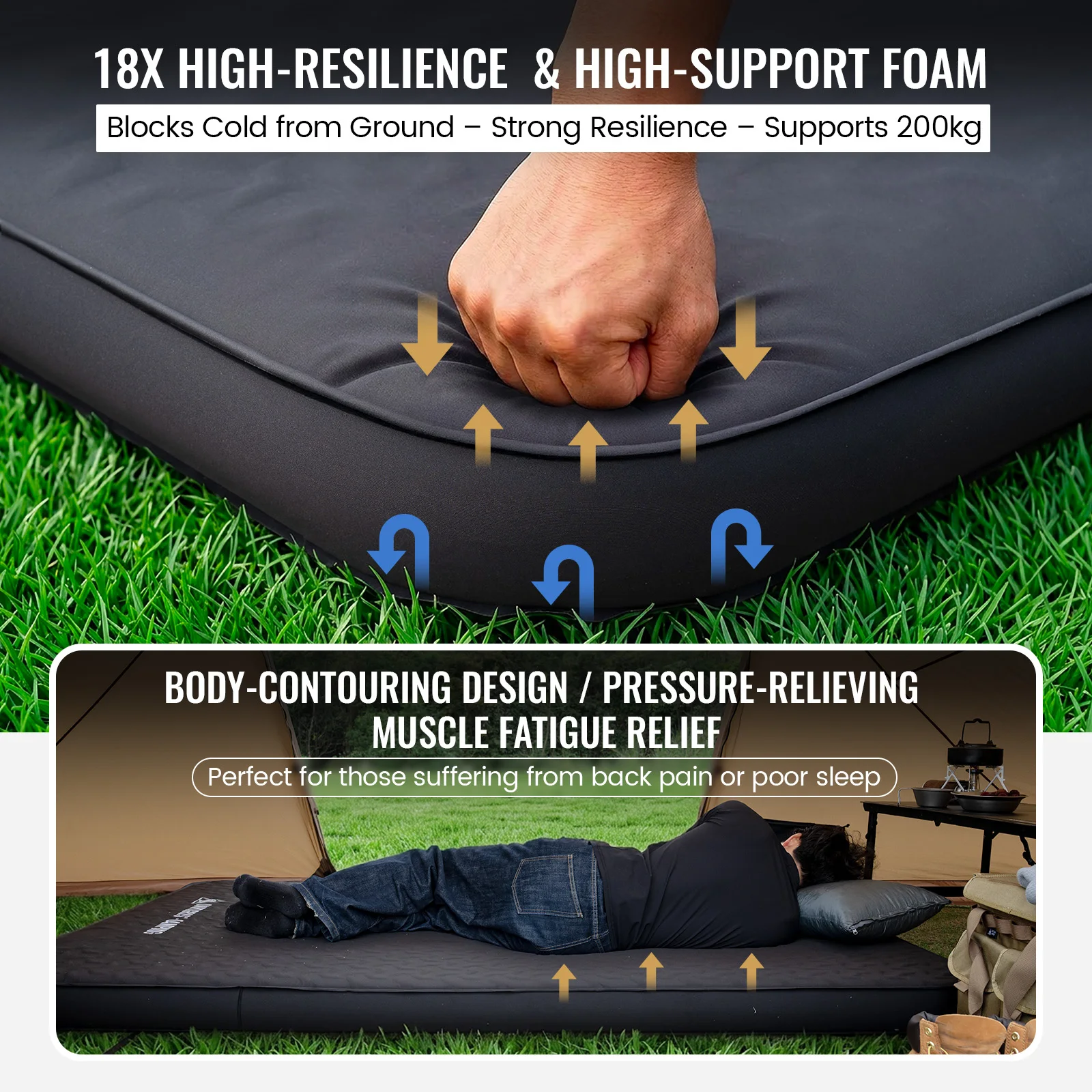 OneTigris DYNISLAND Pro colchón inflable autohinchable para camping - imagen 5