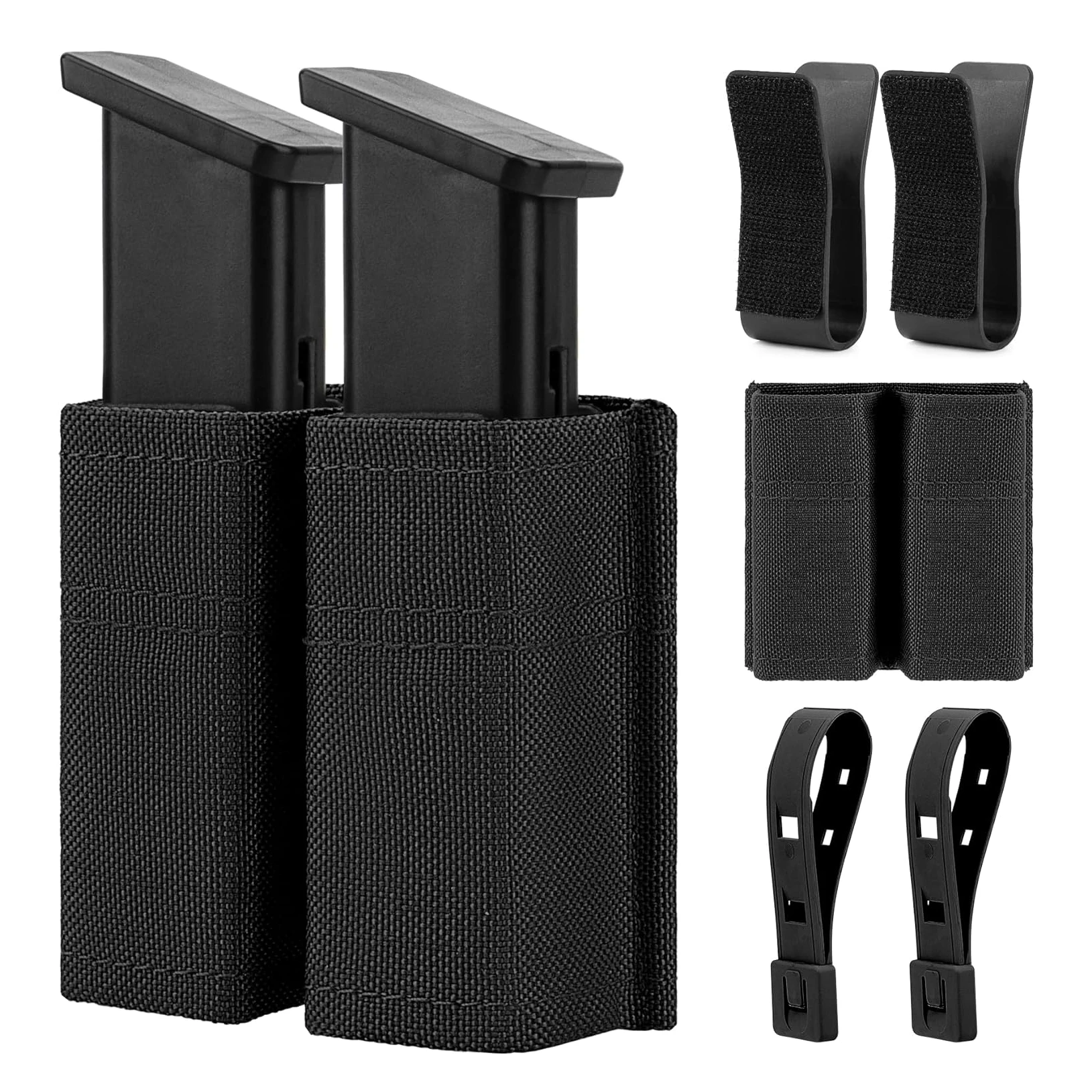 Porta cargadores táctico 9 mm funda liberación rápida MOLLE - imagen 5