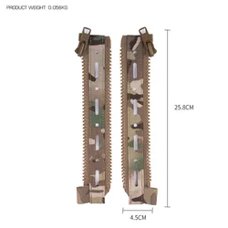 Panel trasero MOLLE táctico con cremallera y extensión adaptadora